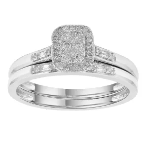 0.25ct Round Brilliant Diamond Engagement Ring Set In 9Ct White Gold