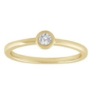 0.25ct Round Brilliant Diamond Solitaire Engagement Ring In 9Ct Yellow Gold