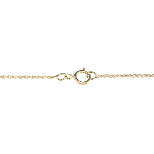 10k Yellow Gold Emerald-cut Citrine and Diamond Halo Necklace