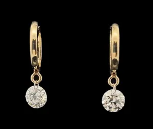 14k Lab Grown Diamond Huggies in Yellow or White Gold