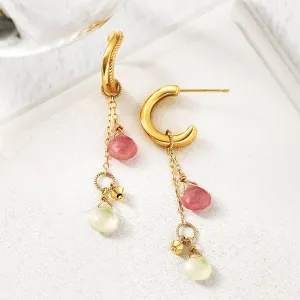 18K / 925 Sterling Silver Multicolor Sapphire Earrings