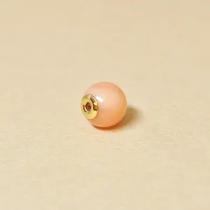 18K Gold Ball Earring Back (Coral)