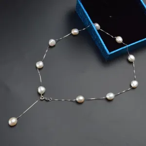 925 Sterling silver Freshwater pearl pendant necklace
