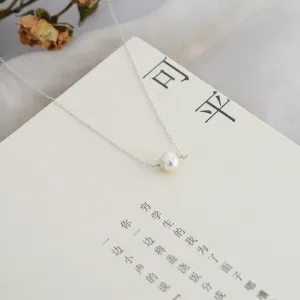 925 Sterling Silver Natural Pearl Necklace