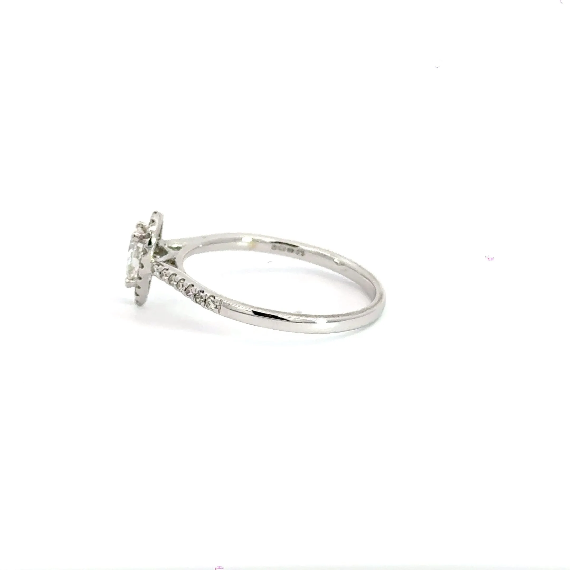 9CT White Gold Teardrop Diamond Ring