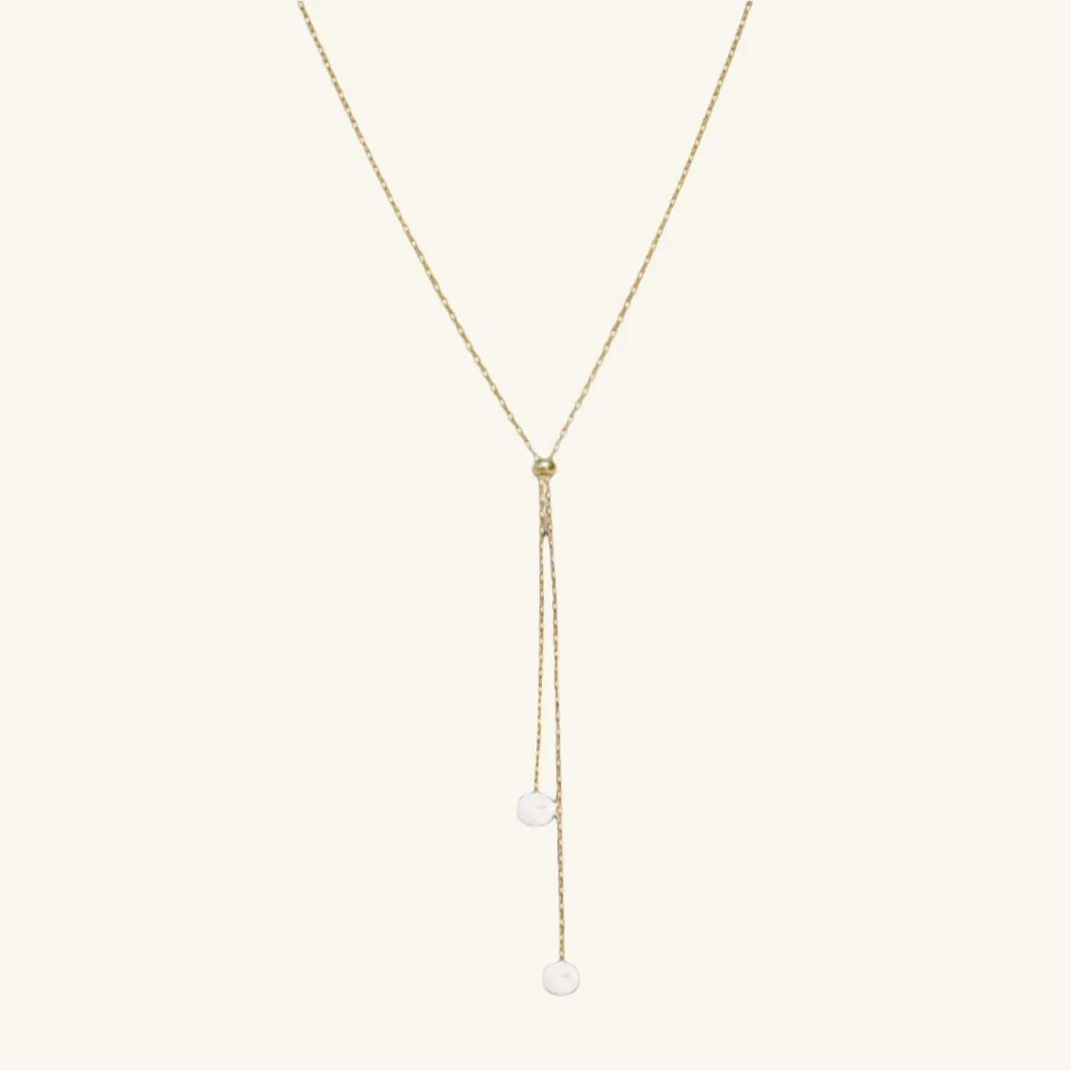 Adjustable Drop Pearl Necklace