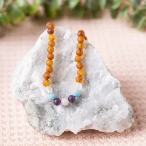 Adults | Mermaid Mix   Raw Cognac Amber Necklace