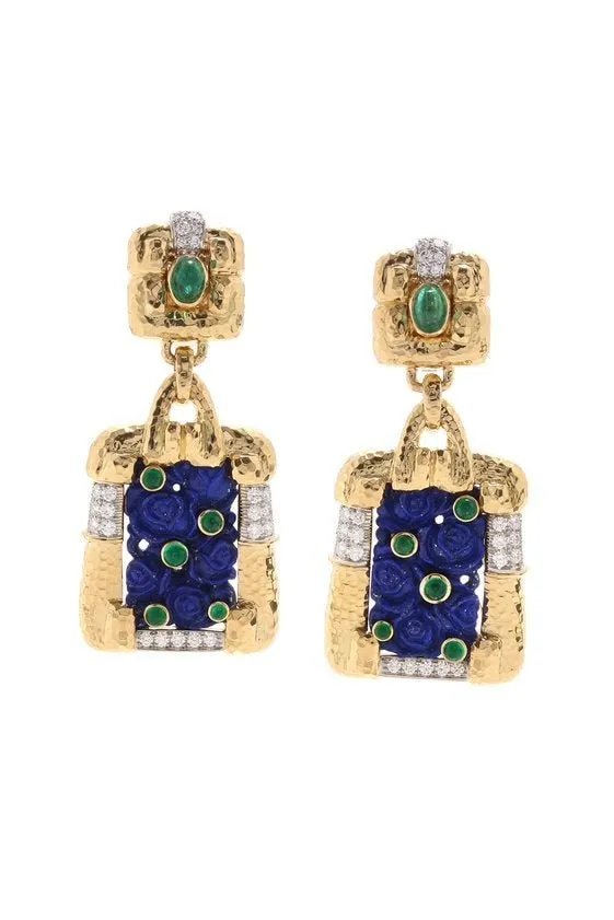 Blue Lantern Earrings