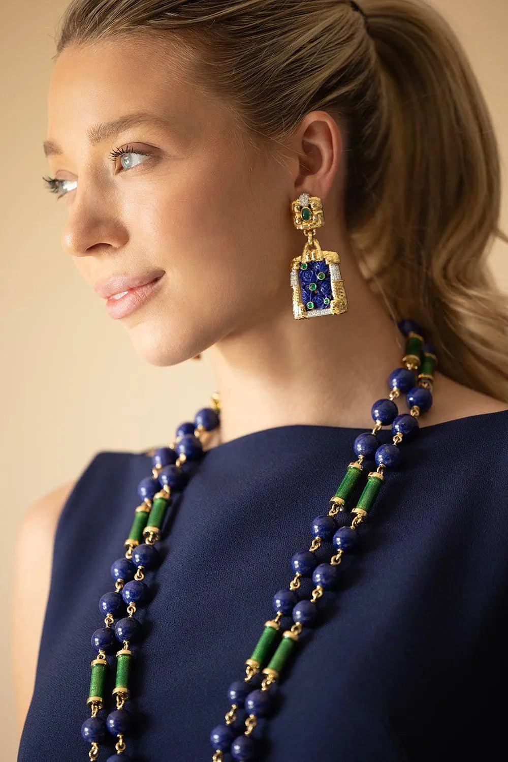 Blue Lantern Earrings