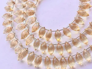 Citrine Faceted Olive shape Drops
