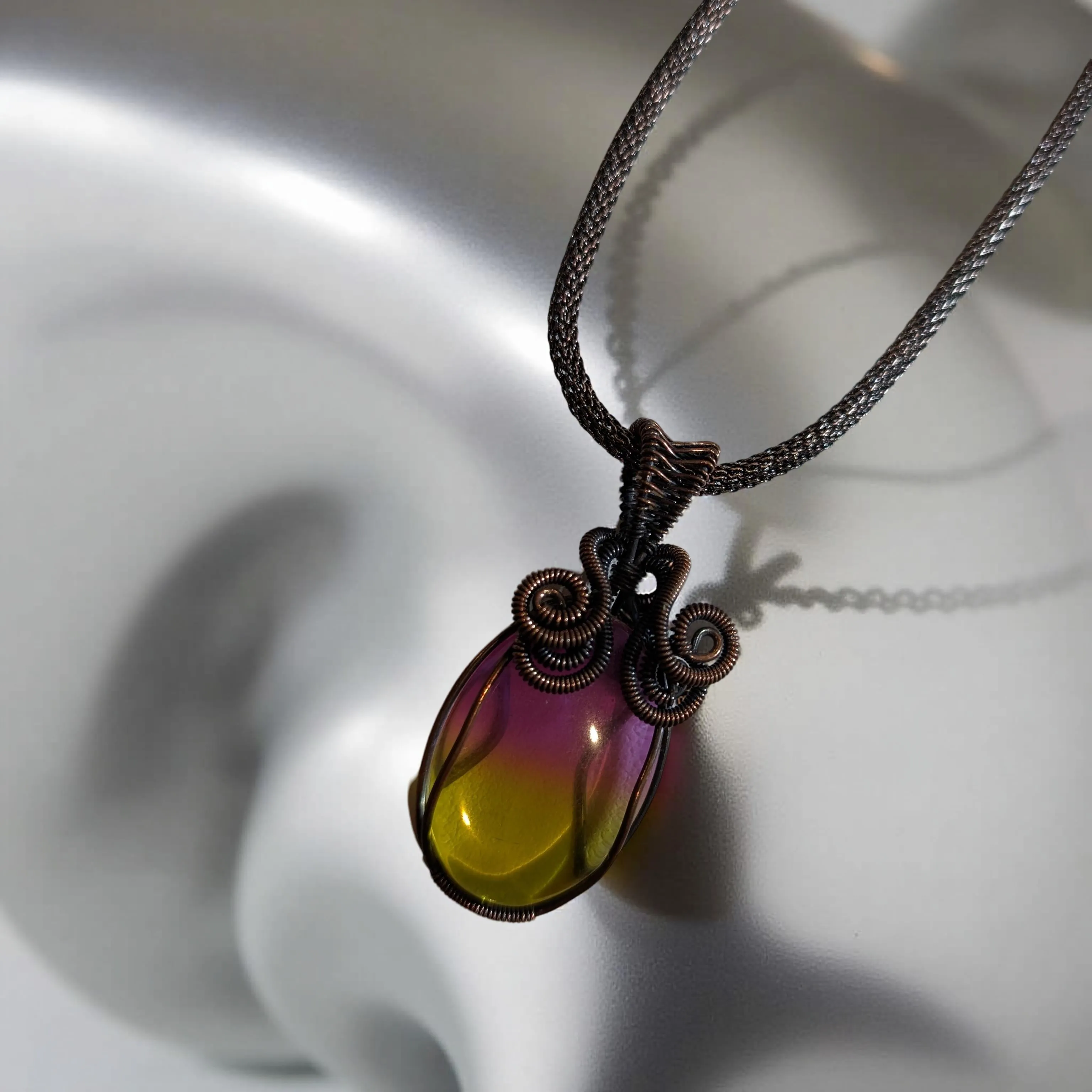 Copper wrapped, Ametrine, Necklace