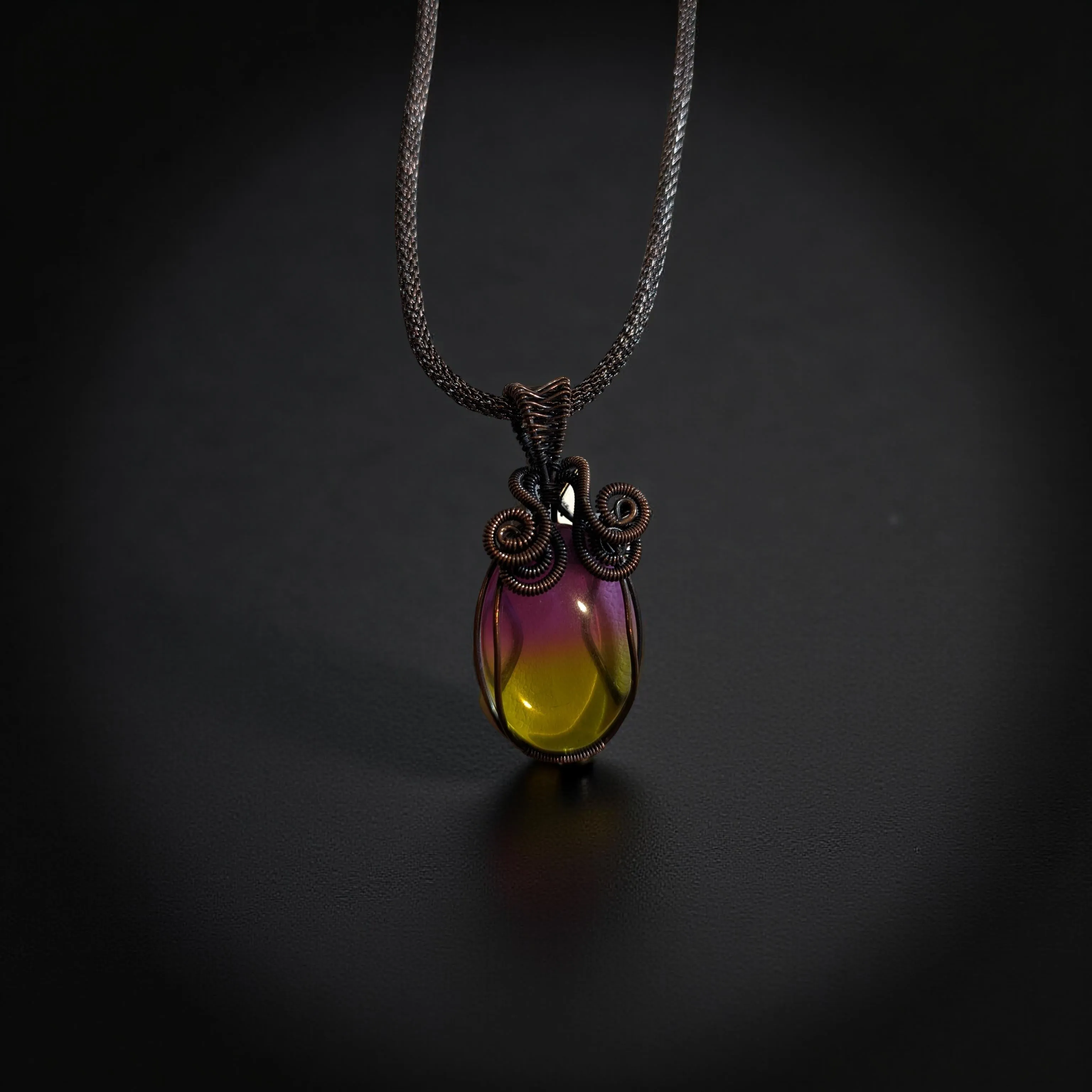 Copper wrapped, Ametrine, Necklace