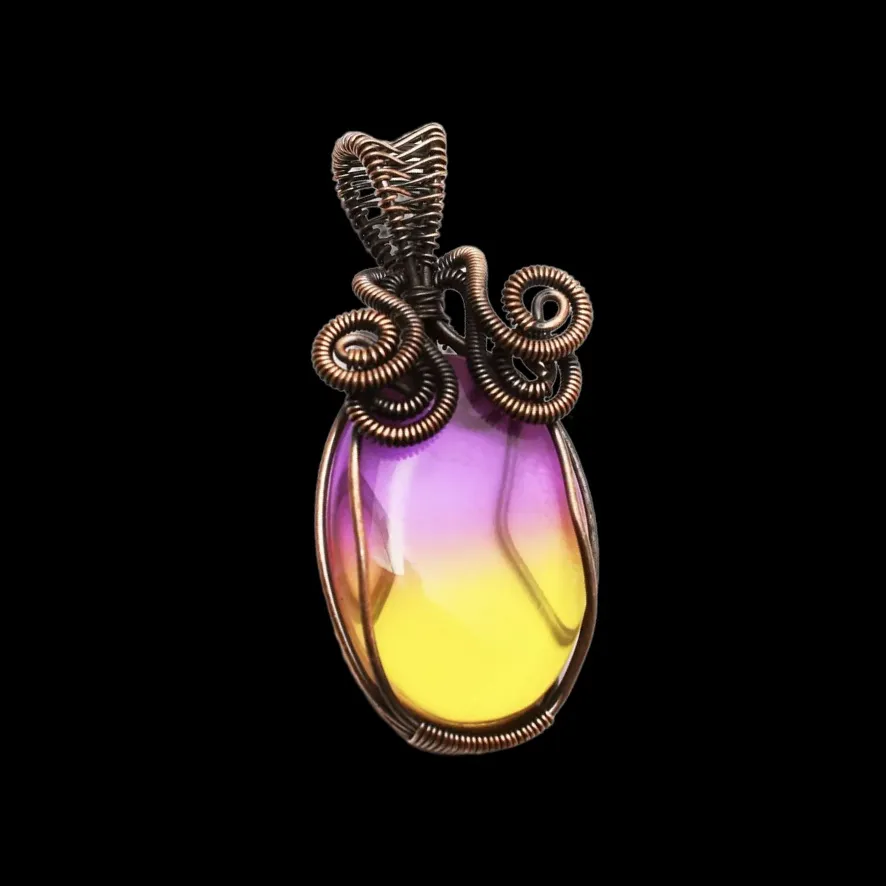 Copper wrapped, Ametrine, Necklace