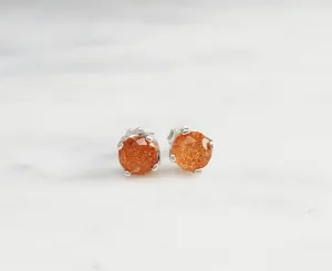 Dainty Sunstone Studs