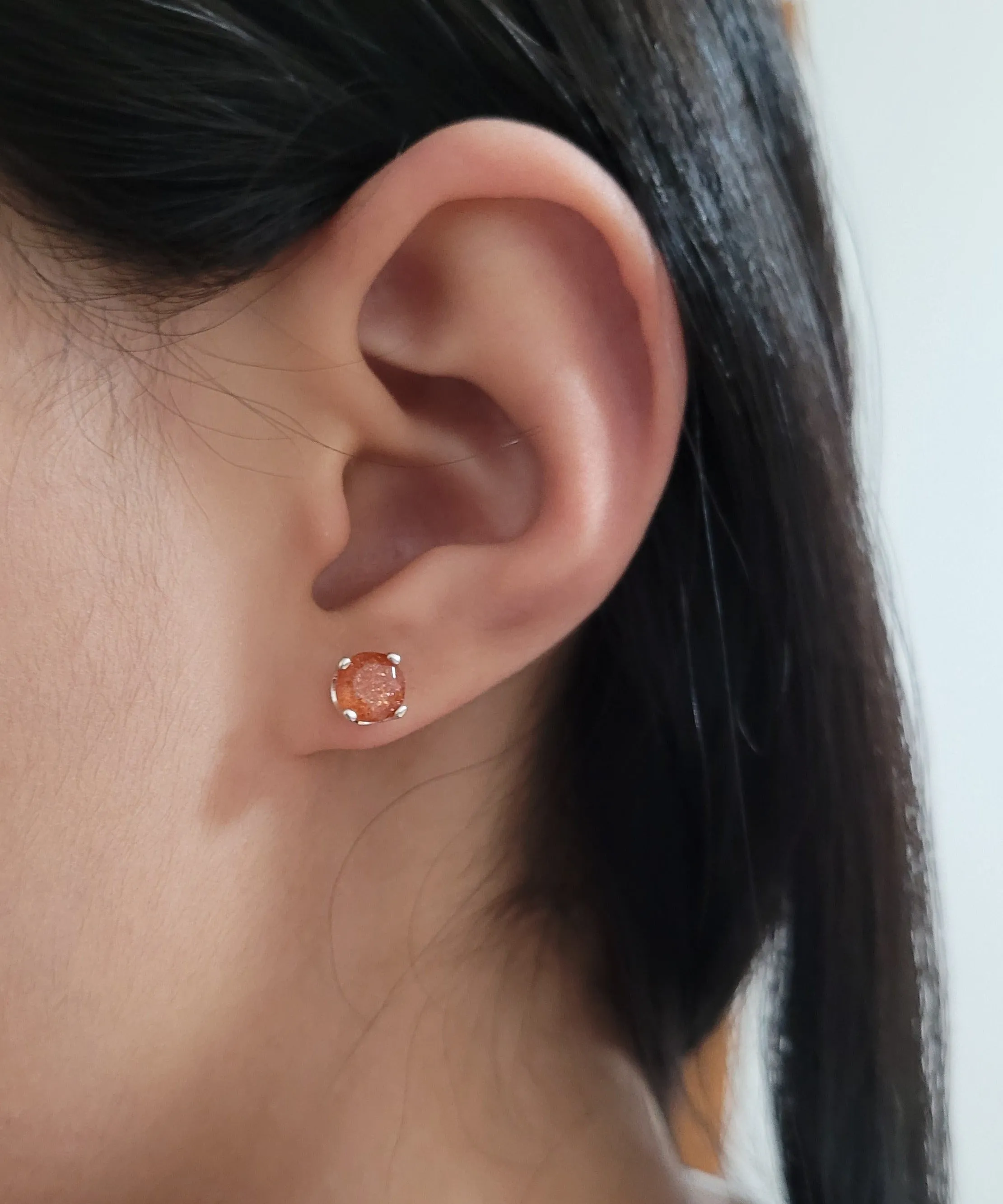 Dainty Sunstone Studs