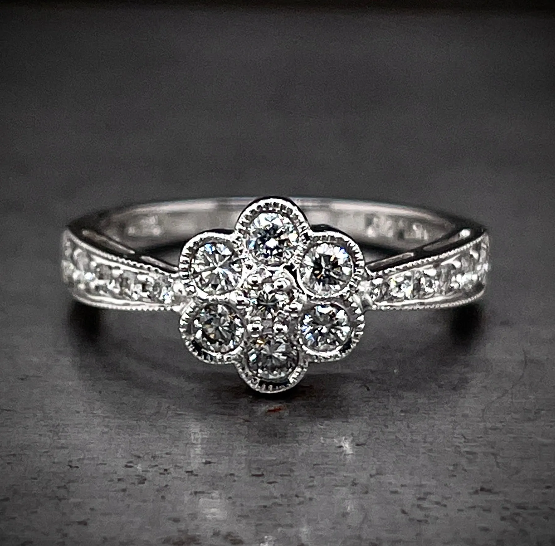 Diamond Flower Ring