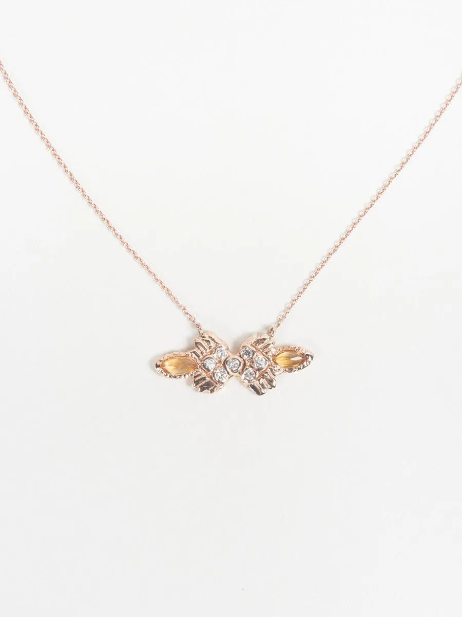 enlightened warrior bar necklace