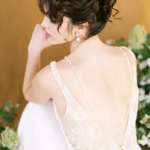 JUSTINA Pearl and Crystal Beaded Back Necklace