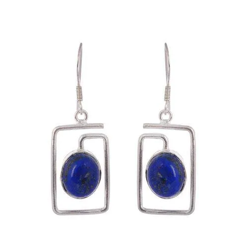 Lapis Lazuli Silver Earring
