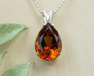 Madeira Citrine Pendant; Natural Untreated Brazil Citrine; 11.850cts
