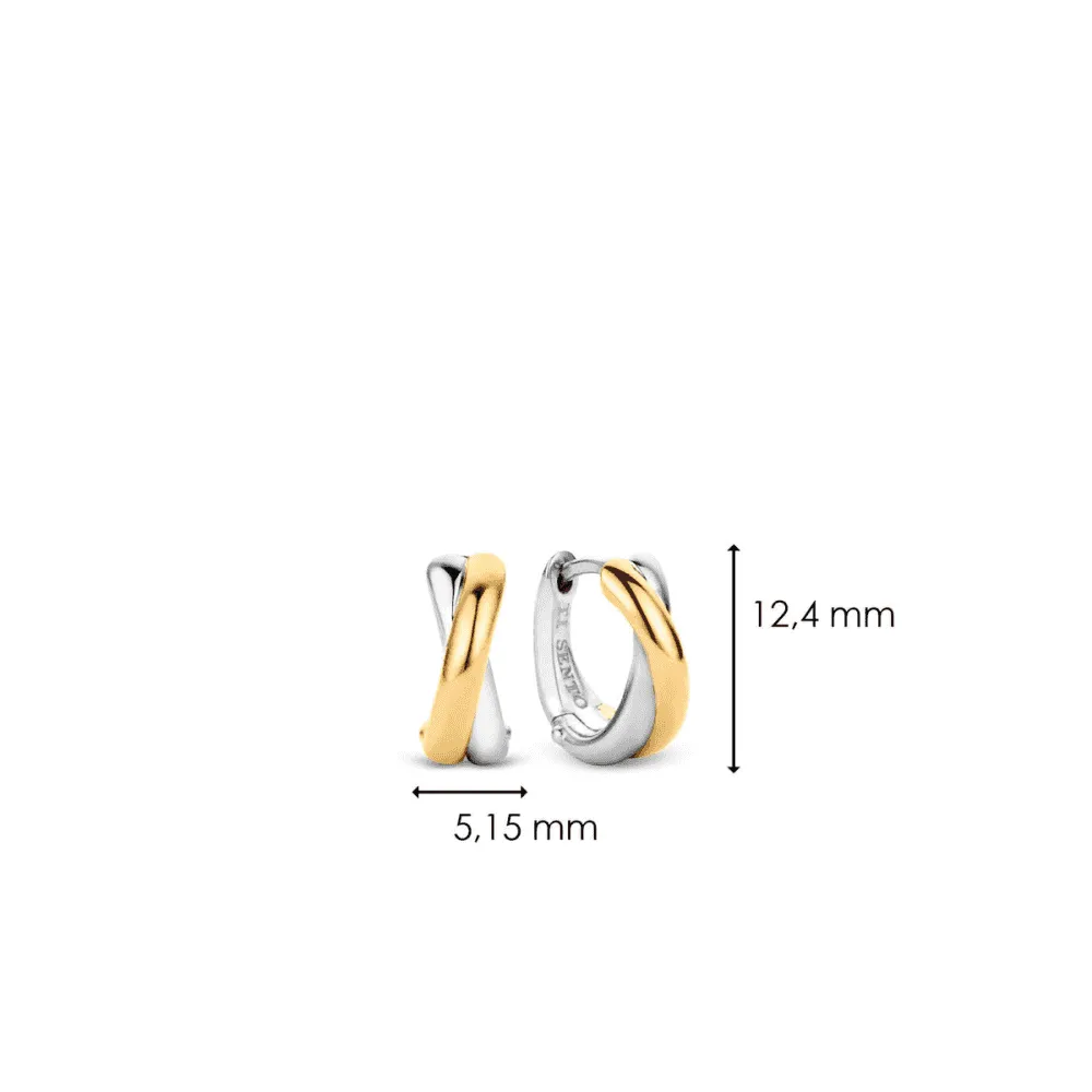 Milano Crossover Earrings - Silver/Gold - 7667SY