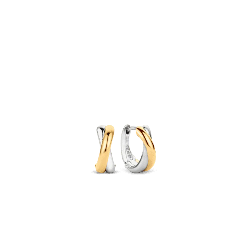 Milano Crossover Earrings - Silver/Gold - 7667SY