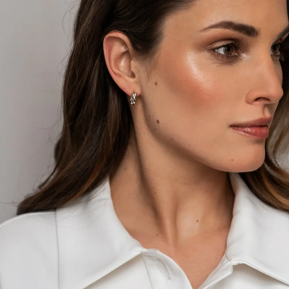 Milano Crossover Earrings - Silver/Gold - 7667SY