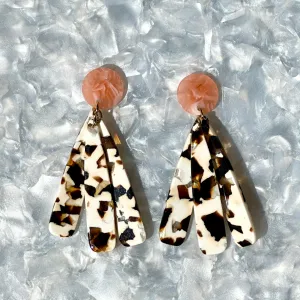 Petal Drop Earrings in Nougat