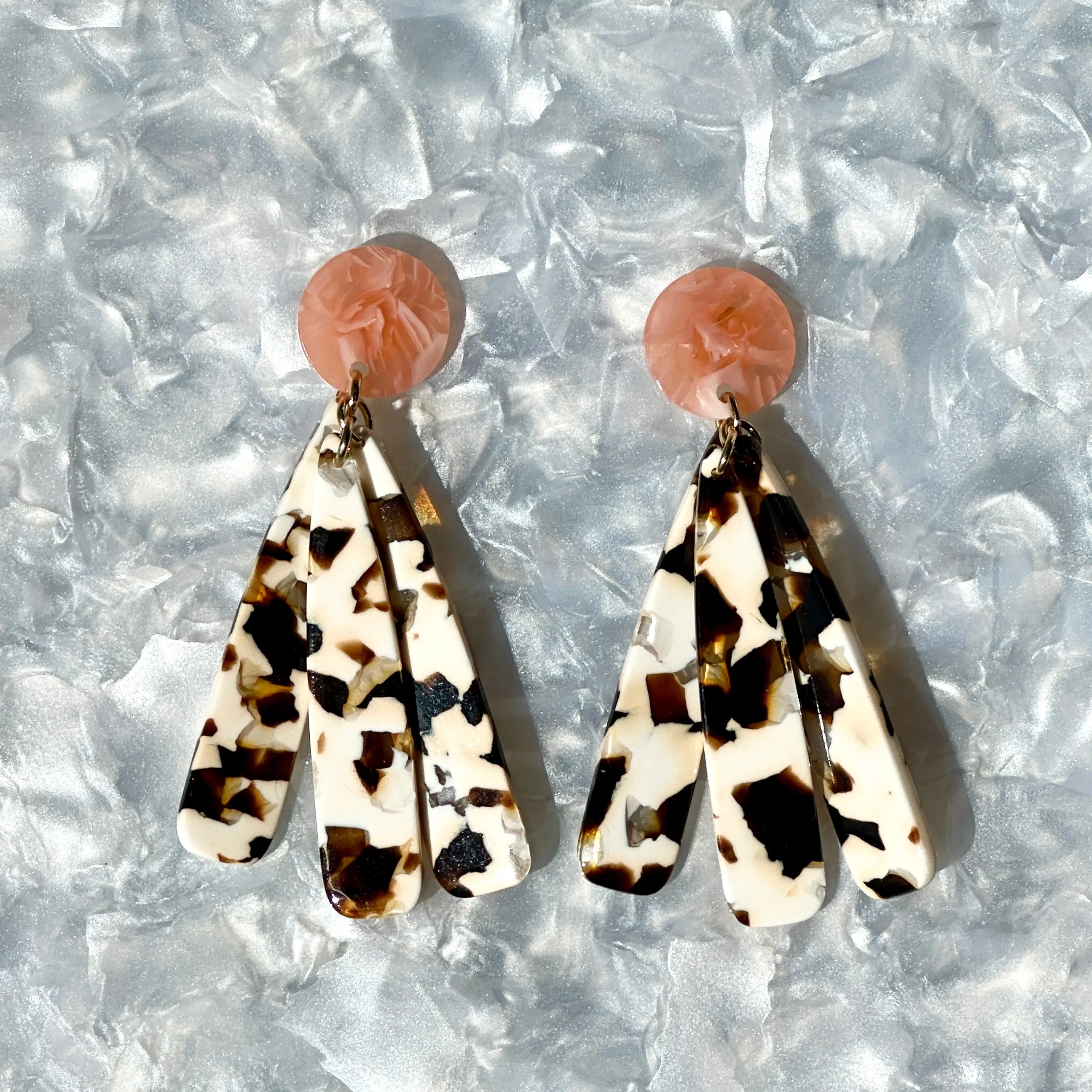 Petal Drop Earrings in Nougat