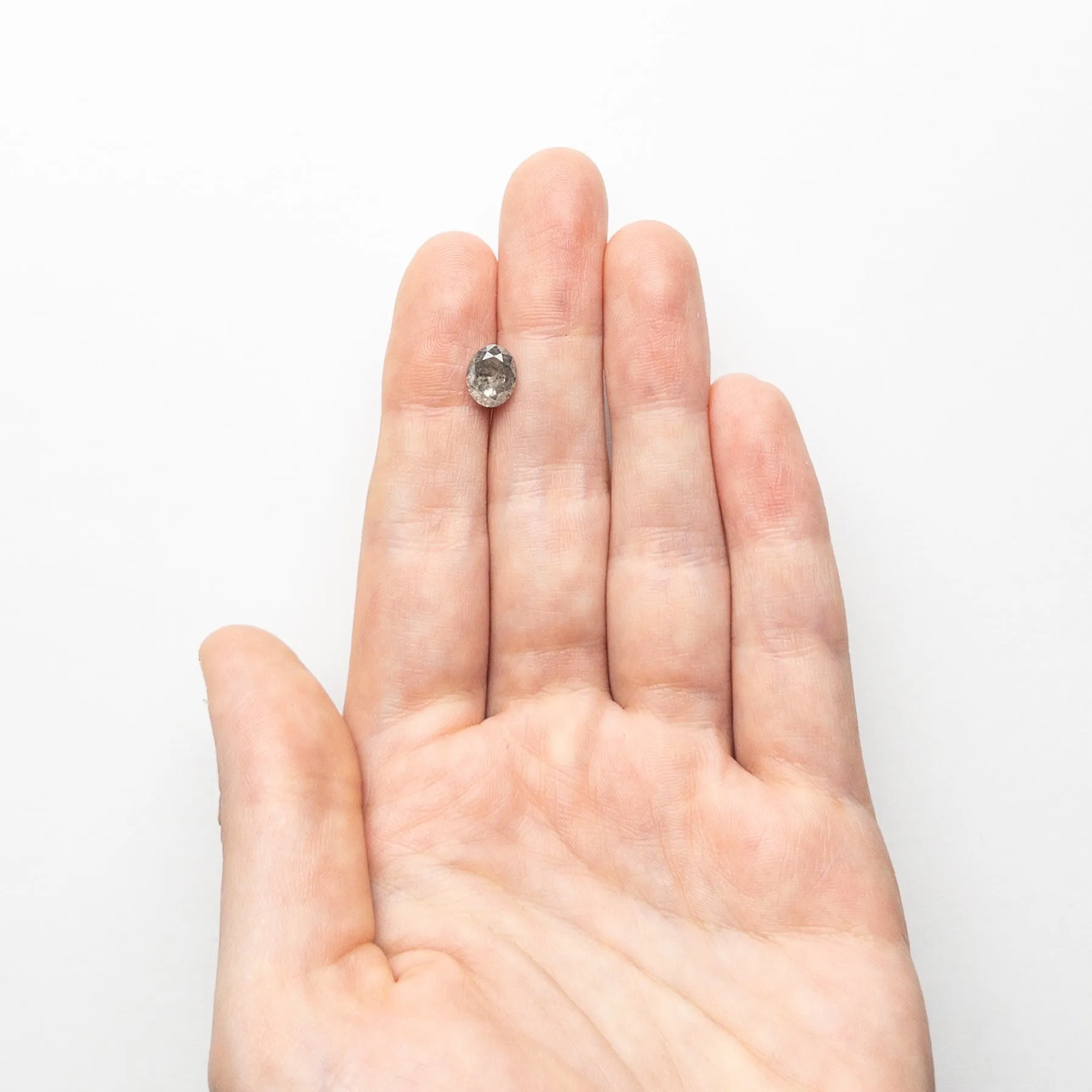 Salt and Pepper Brilliant Diamond - 1.90ct Oval